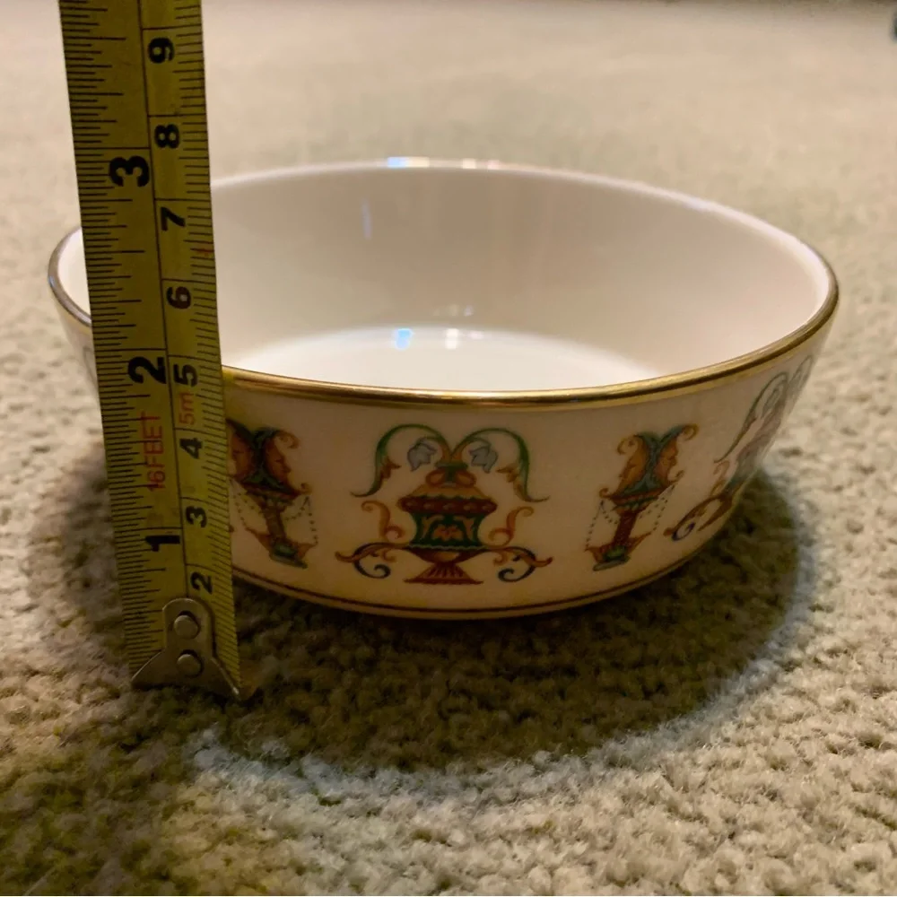Lenox ceramic candy dish with 24 karat gold rim imperial design - Picture 4 of 8